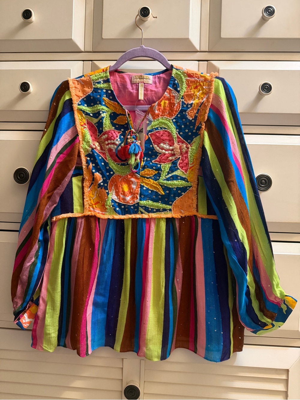 Verb Embellished Boho Tunic Top NWT | Anthropologie | Medium